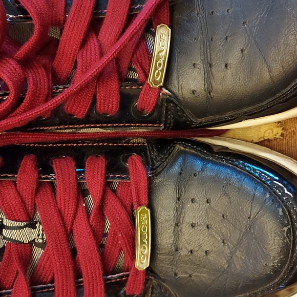 Coach sneakers, black and cream, size 8.5 - Picture 2 of 7